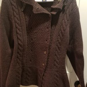Rugby wool cardigan